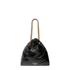 Crush Medium Tote Bag in Black