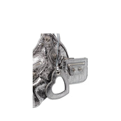 Le Cagole Small Shoulder Bag Metallized In Silver