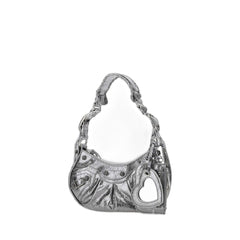 Le Cagole Xs Shoulder Bag Metallized In Silver