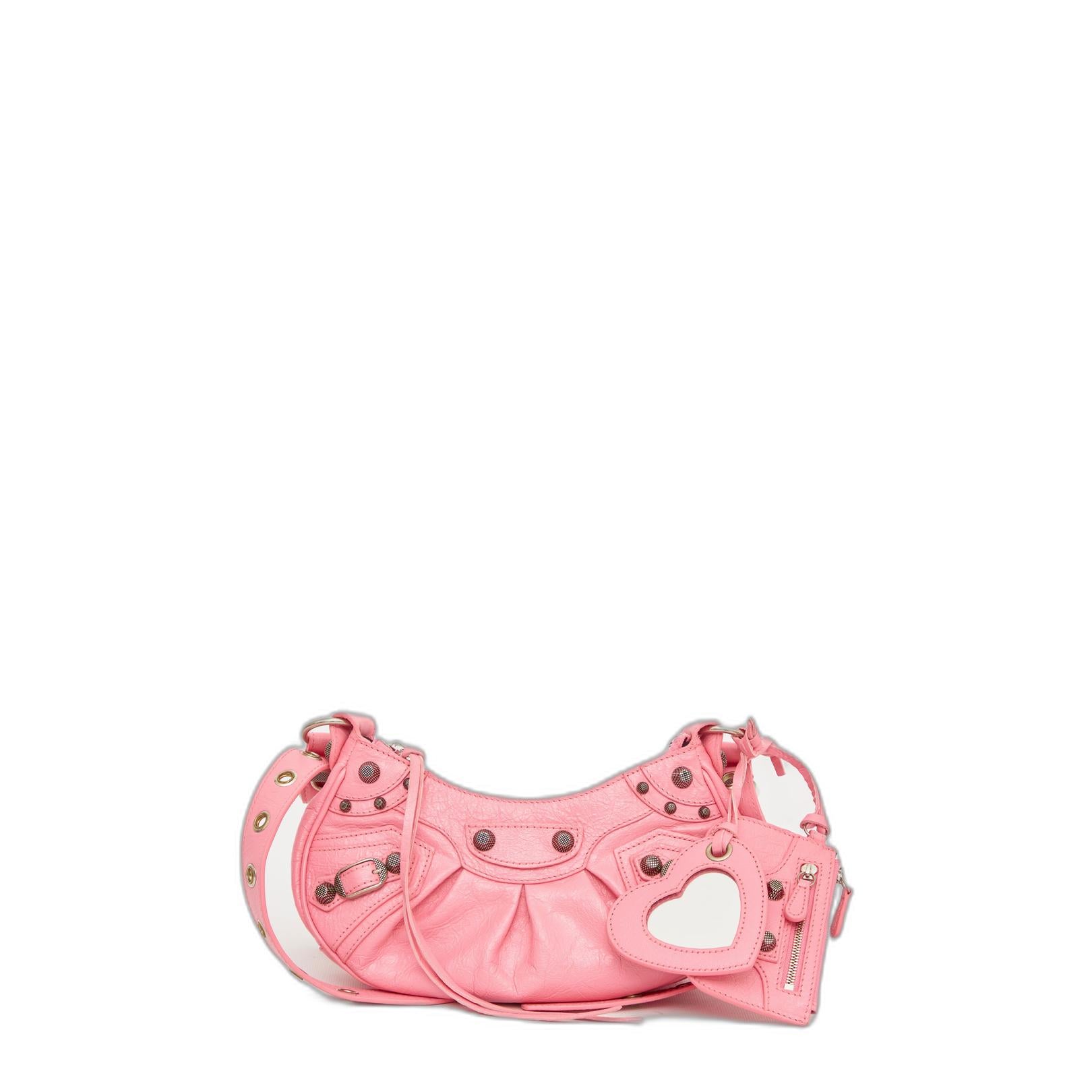 Le Cagole 粉色拉链 Xs 肩背包