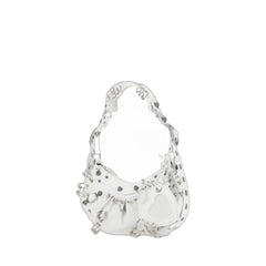 Le Cagole Xs Shoulder Bag Piercings In Optic White