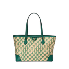 Ophidia Shopping Leather Tote In Green