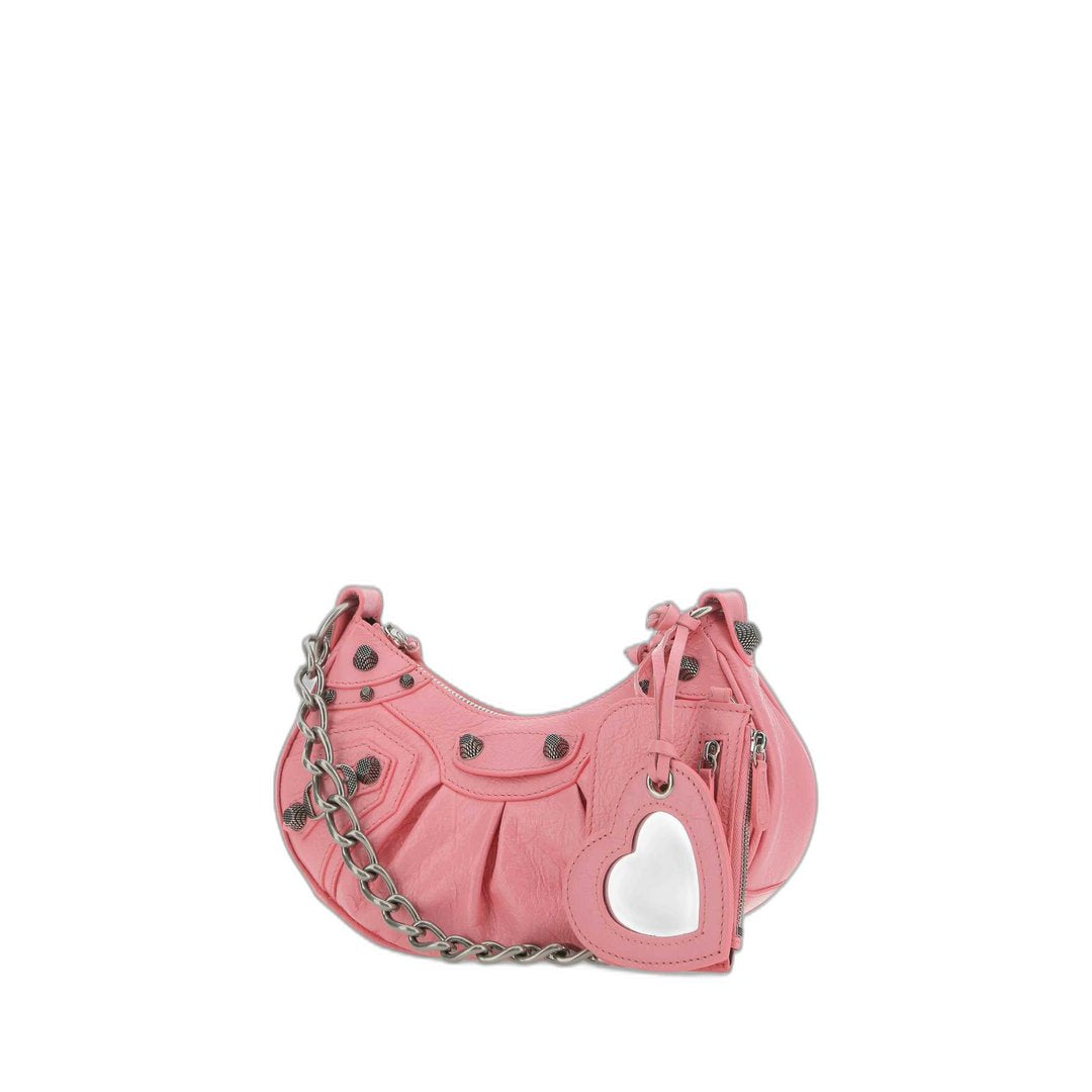 Le Cagole XS Arena Lambskin Shoulder Bag - Sweet Pink / Bubblegum Pink