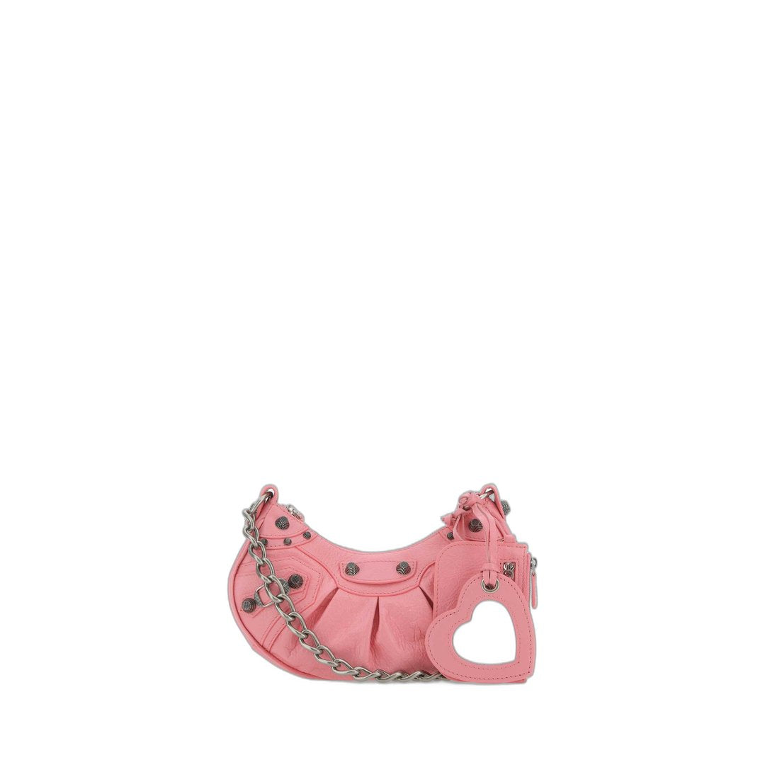 Le Cagole XS Arena Lambskin Shoulder Bag - Sweet Pink / Bubblegum Pink
