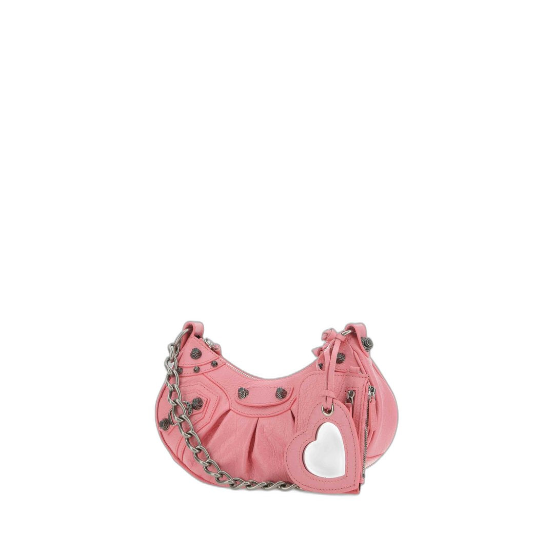 Le Cagole XS Arena Lambskin Shoulder Bag - Sweet Pink / Bubblegum Pink