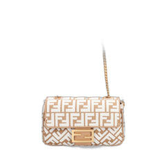 Fendi Baguette Chain Rafia Shoulder Bag