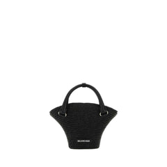 Black Straw Mini Beach Handbag