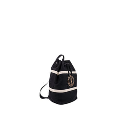 Black Canvas Rive Gauche Crossbody Bag