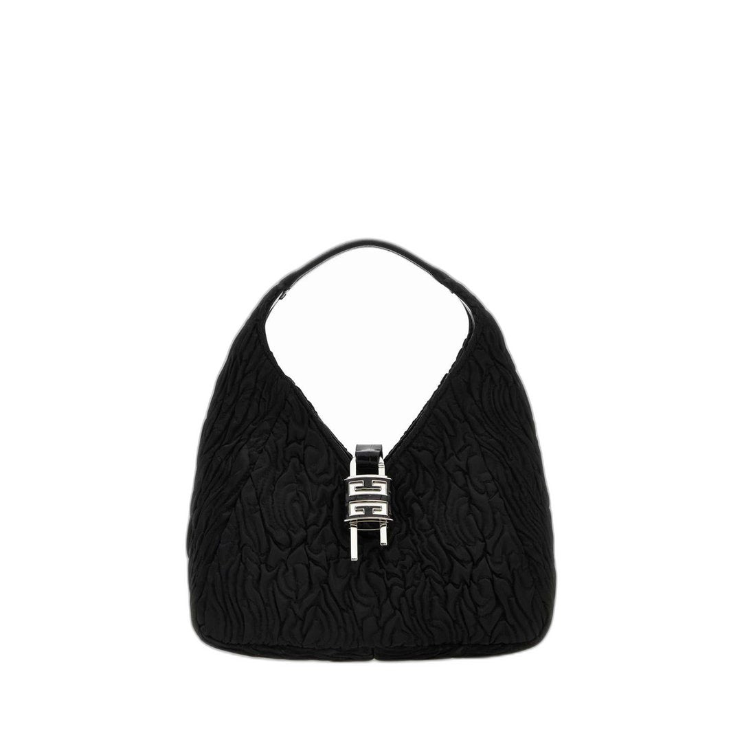 Black Fabric G-Hobo Mini Handbag