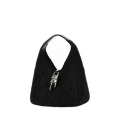 Black Fabric G-Hobo Mini Handbag