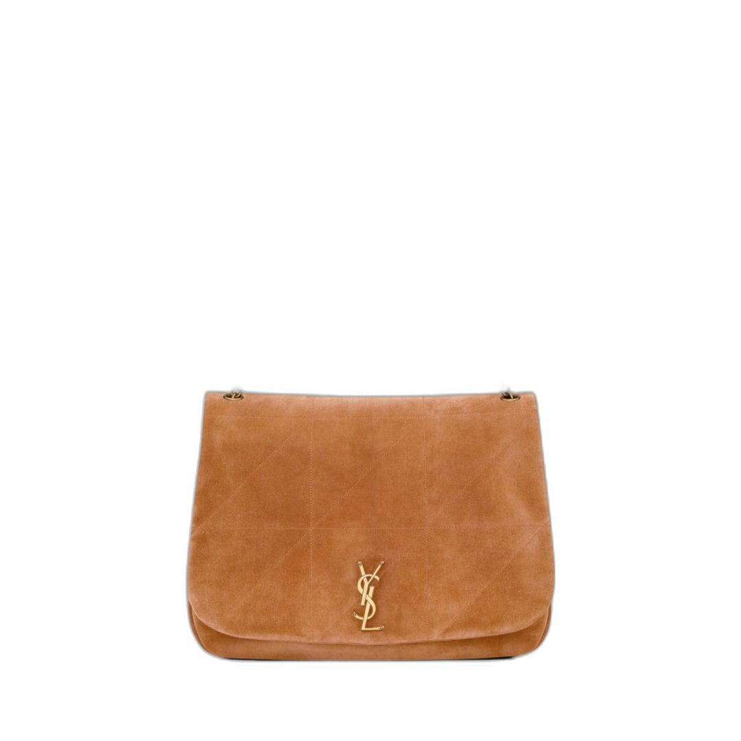 Jamie 4.3 Logo Plaque Shoulder Bag in Brown Caramel