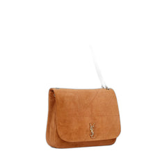 Jamie 4.3 Logo Plaque Shoulder Bag in Brown Caramel