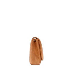 Jamie 4.3 Logo Plaque Shoulder Bag in Brown Caramel