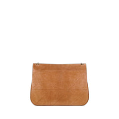 Jamie 4.3 Logo Plaque Shoulder Bag in Brown Caramel