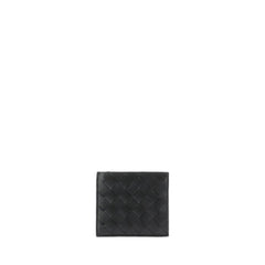 Intrecciato Black Mens Zip Around Coin Purse