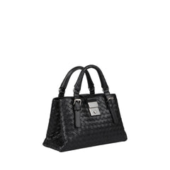 Roma Mini Intrecciato Tote Bag In Black