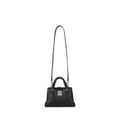 Roma Mini Intrecciato Tote Bag In Black