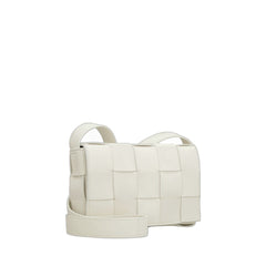 White Intreccio Small Cassette Crossbody Bag