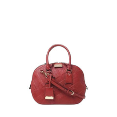 Small Orchard Leather Bowling Bag Military Red