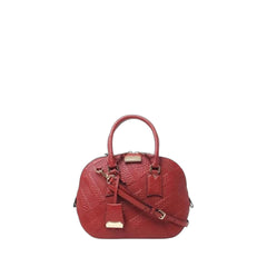 Small Orchard Leather Bowling Bag Military Red