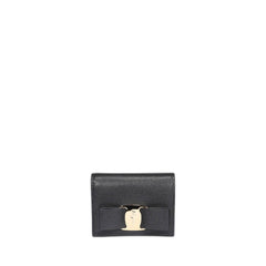 Ladies Vara Bow Leather Coin Purse In Black