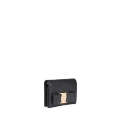 Ladies Vara Bow Leather Coin Purse In Black