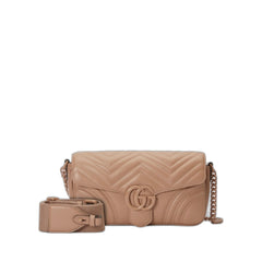 Gg Marmont Matelasse Shoulder Bag Rose Pink