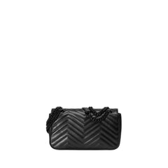 Gg Marmont Matelasse Shoulder Bag Small Black