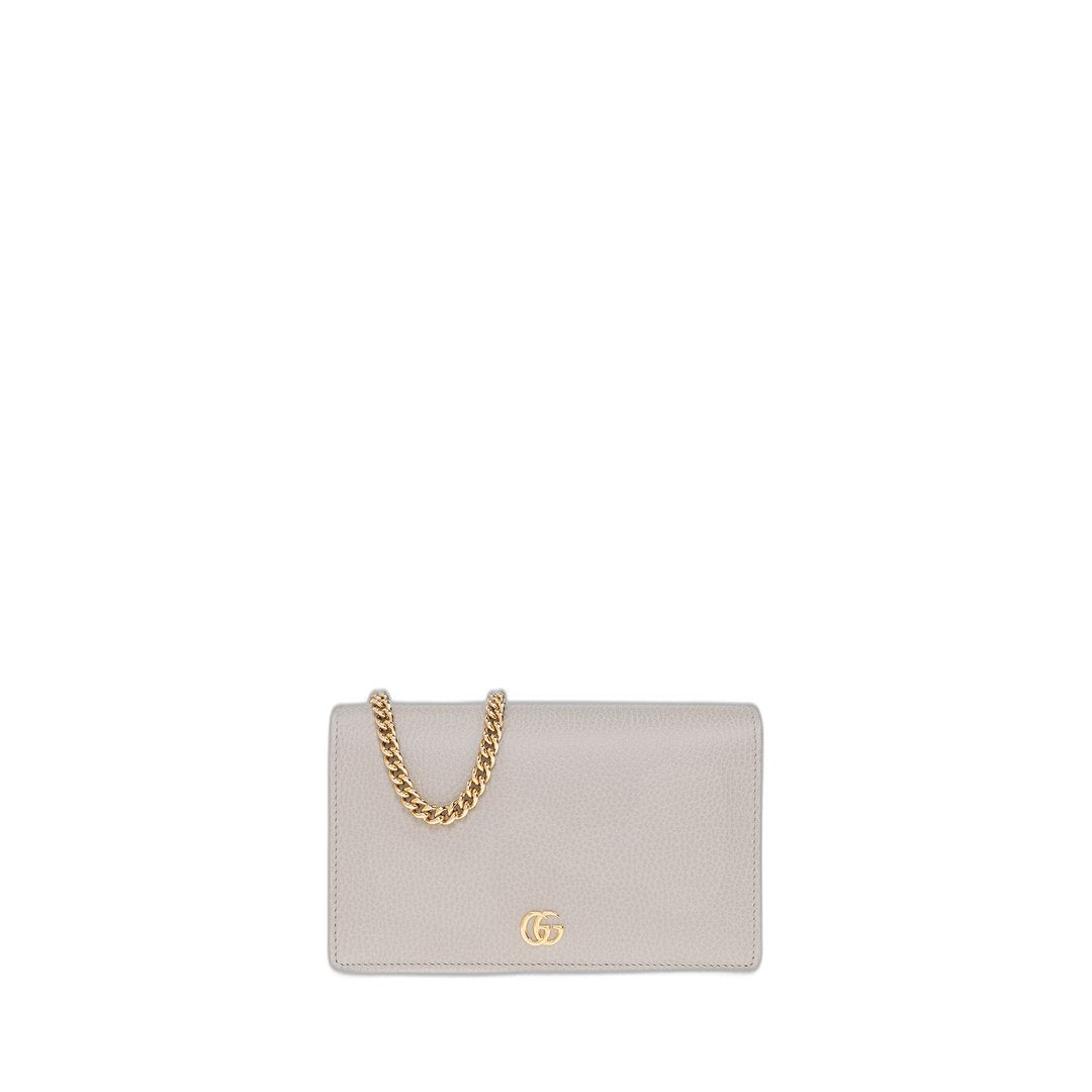 Gg Marmont Mini Chain Bag Light Grey