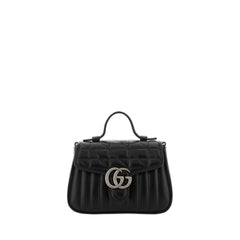 Gg Marmont Mini Top Handle Bag Black