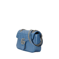 Gg Marmont Small Blue Matelasse