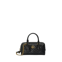 Gg Marmont Small Top Handle Bag Black