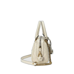 Gg Marmont Small Top Handle Bag White