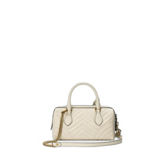 Gg Marmont Small Top Handle Bag White