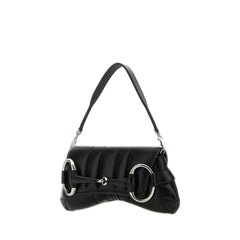 Horsebit Chain Medium Shoulder Bag Black