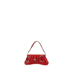 Horsebit Chain Medium Shoulder Bag Red