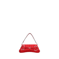 Horsebit Chain Medium Shoulder Bag Red