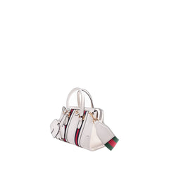 Mini Top Handle Bag Double G White