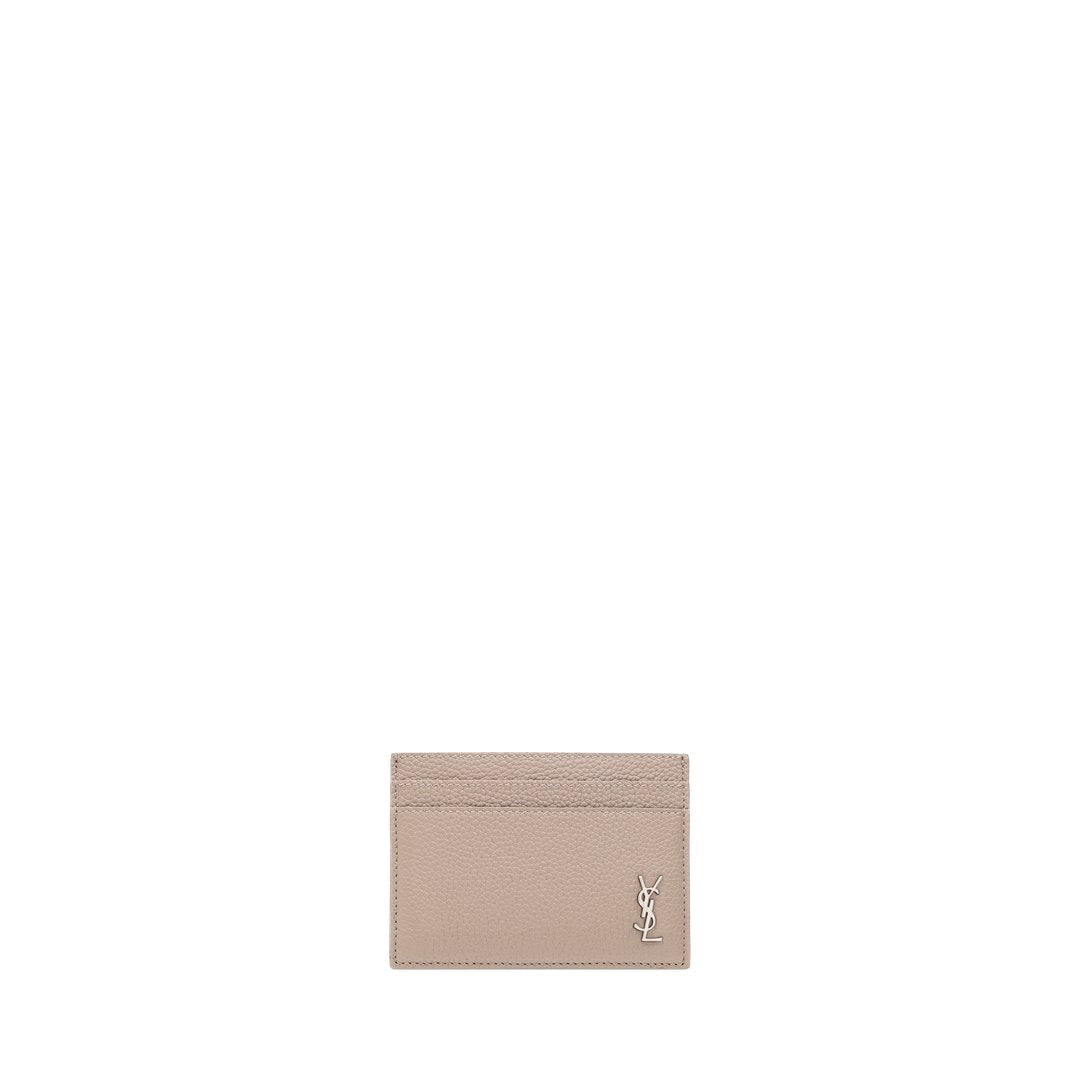 Tiny Cassandre Card Case In Grained Leather