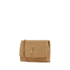 Kate Medium Supple Chain Bag In Raffia