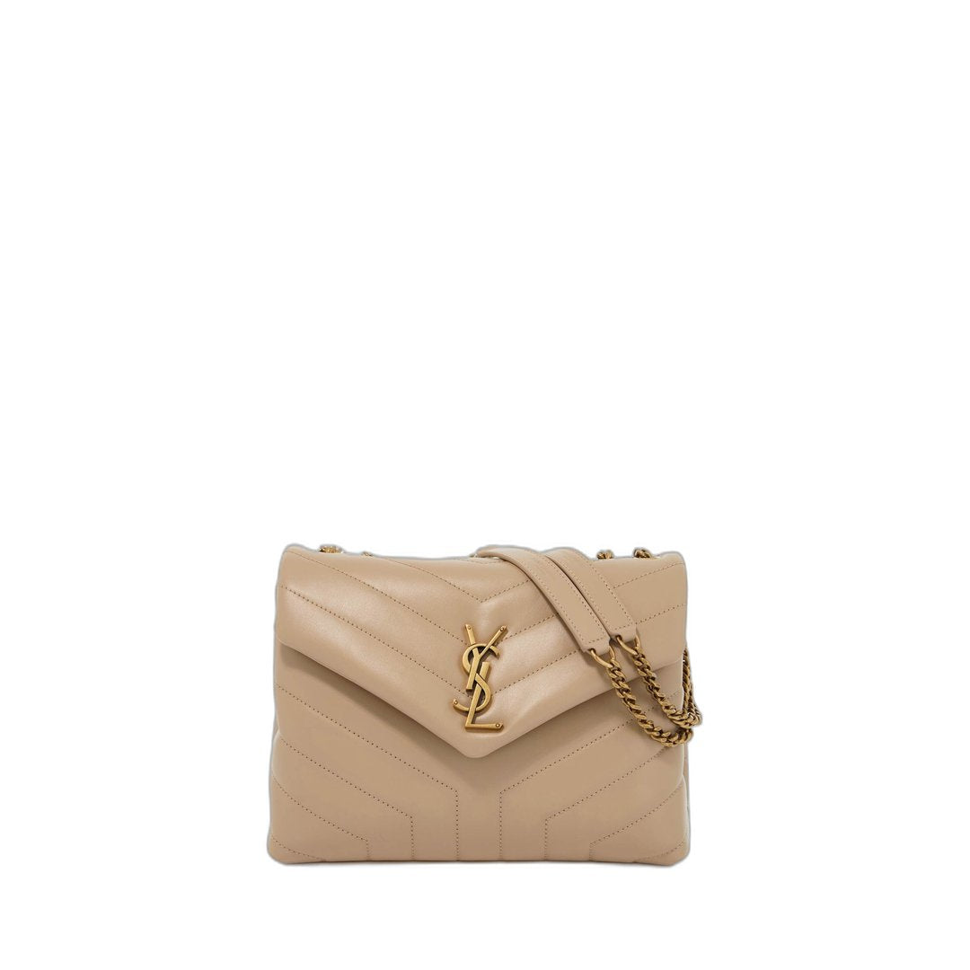 Loulou Small Ysl Logo Quilted Leather Bag