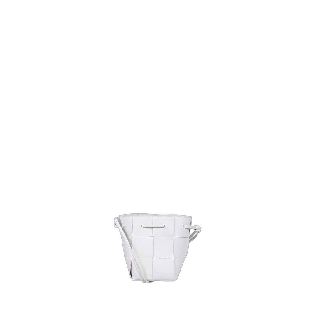 Mini Crossbody Bucket Bag In White