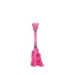 Le Cagole Xs Shoulder Bag With Ruffles in Acid Pink