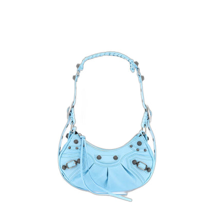Le Cagole XS Lambskin Shoulder Bag - Sea Blue