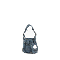 Le Cagole XS Bucket Bag Denim with Rhinestone