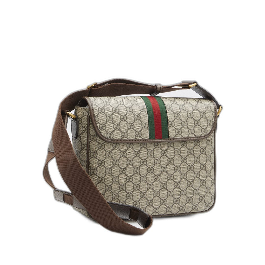 Medium Ophidia Gg Supreme Messenger Bag Beige