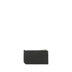 Logo-Appliquéd Croc-Effect Leather Wallet