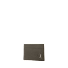 Mud Leather Card Holder Kaki Fonce