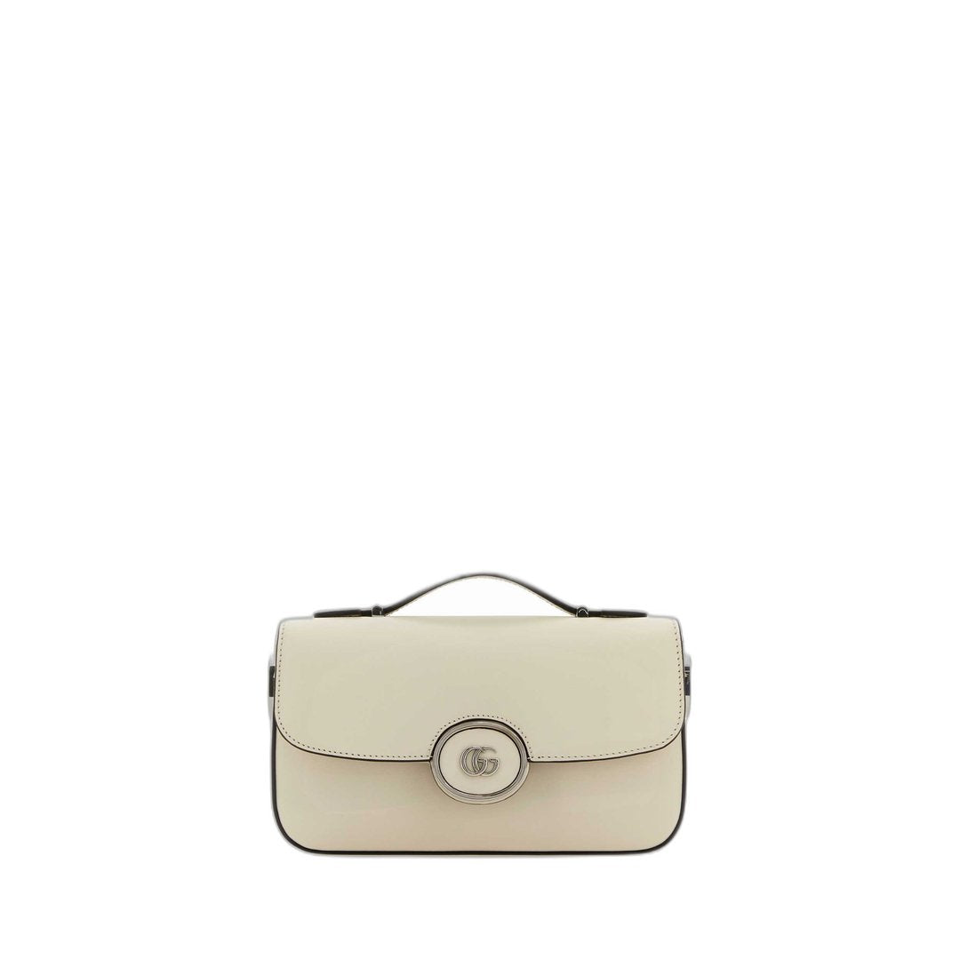 Ivory Leather Small Petite Gg Handbag