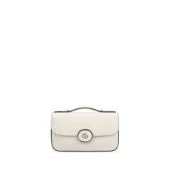 Ivory Leather Small Petite Gg Handbag